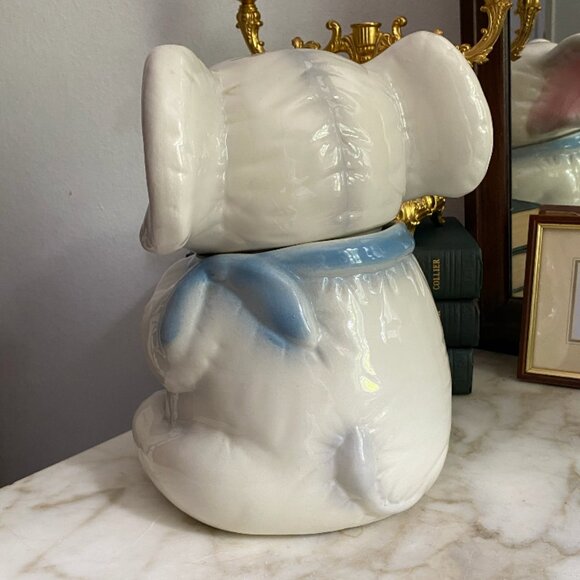 RARE Vintage 50s Baby Cute Elephant Cookie Jar Canister Disney Dumbo Era - Picture 5 of 10